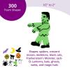 Colorations Halloween Foam Shapes, 300 Pieces, Kids Halloween Party, No-Adhesive, Collage, Party Decorations, Fall, Assorted Shapes