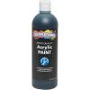 Colorations Artist Quality Acrylic 18 Color Paint Set. 16 oz (473ml) – Made in United States, Paraben-Free, Non-Toxic, Acrylic Paint for Adults and Kids(Black)