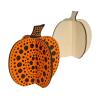 Colorations Decorate Your Own, Easy Build 2-Piece Wooden Pumpkins, Great for Fall or Halloween in Class or at Home-Set of 12
