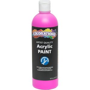 Colorations Artist Quality Acrylic 18 Color Paint Set. 16 oz (473ml) – Made in United States, Paraben-Free, Non-Toxic, Acrylic Paint for Adults and Kids(Magenta)
