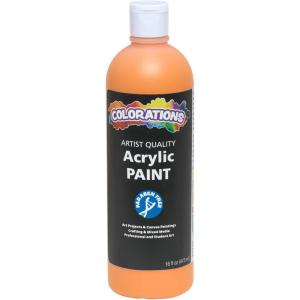 Colorations Artist Quality Acrylic 18 Color Paint Set. 16 oz (473ml) – Made in United States, Paraben-Free, Non-Toxic, Acrylic Paint for Adults and Kids(Orange Yellow)