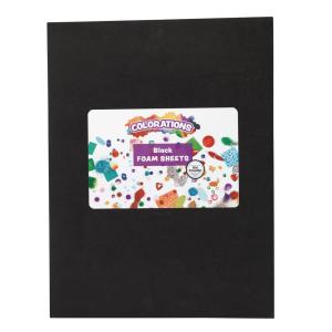 Colorations Black Foam Sheets, 10 Pack, 9” x 12” Craft Foam Sheets, Easy to Cut & Bend Foam Sheets Bend, Foam Sheets for Kids Crafts, Collaging Foam Sheets
