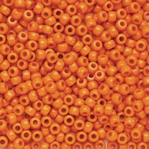 Colorations Orange Pony Beads, 1/2 lb. Approx. 800 Pcs in Resealable Stand-Up Storage, Accent Beads, Hair Accessory, Slime, Stringing, Learn, Teachers, Kids, Creative, Arts & Crafts (Item # SPONYOR)