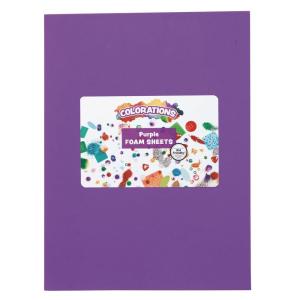 Colorations Purple Foam Sheets, 10 Pack, 9” x 12” Craft Foam Sheets, Easy to Cut & Bend Foam Sheets Bend, Foam Sheets for Kids Crafts, Collaging Foam Sheets