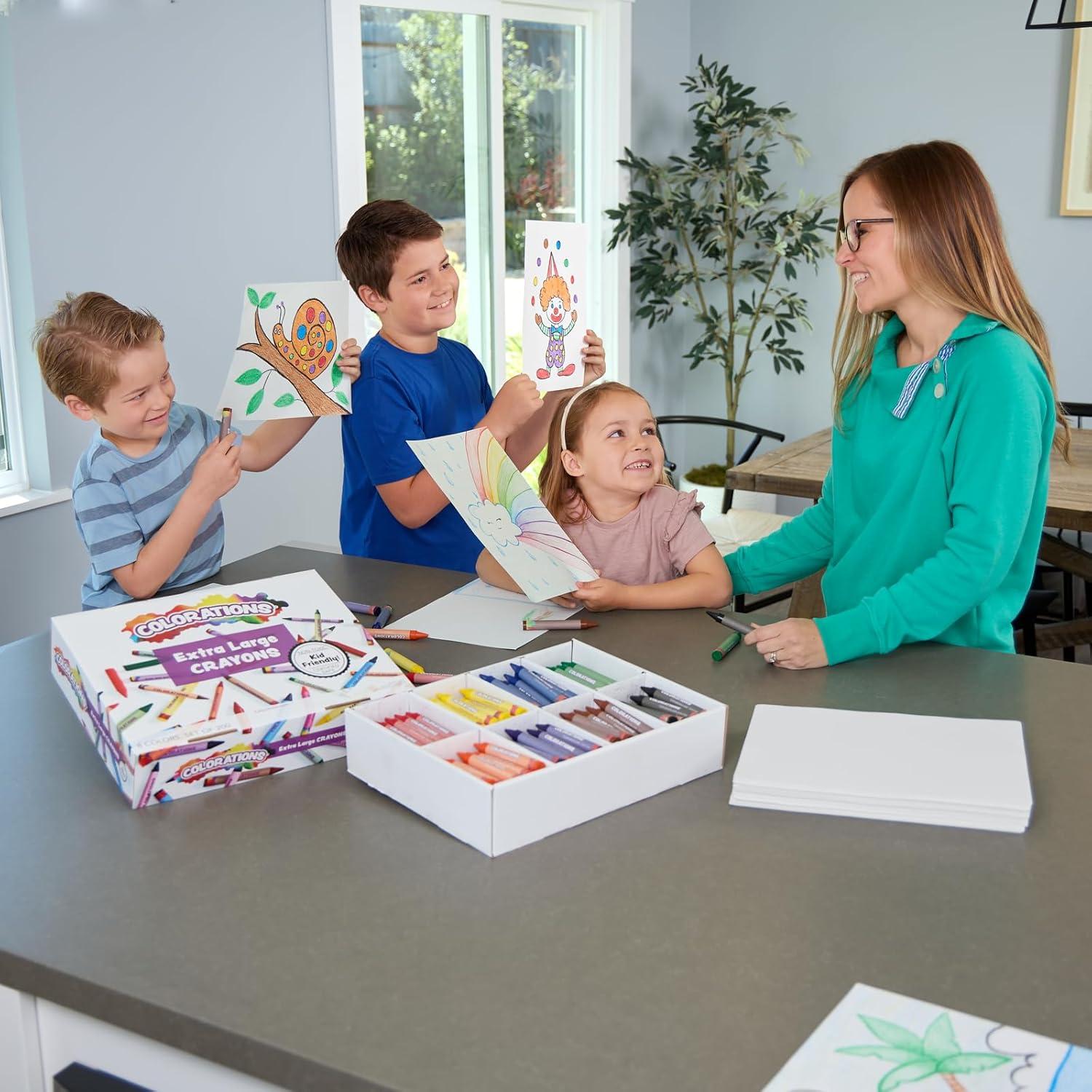 image:imageColorations Large Triangular Crayon Classroom Pack 16 Colors 20 of Each Set of 200 Shape is Easier to Hold amp Grip Glide Easily Kids School Supplies200 Count Pack of 1