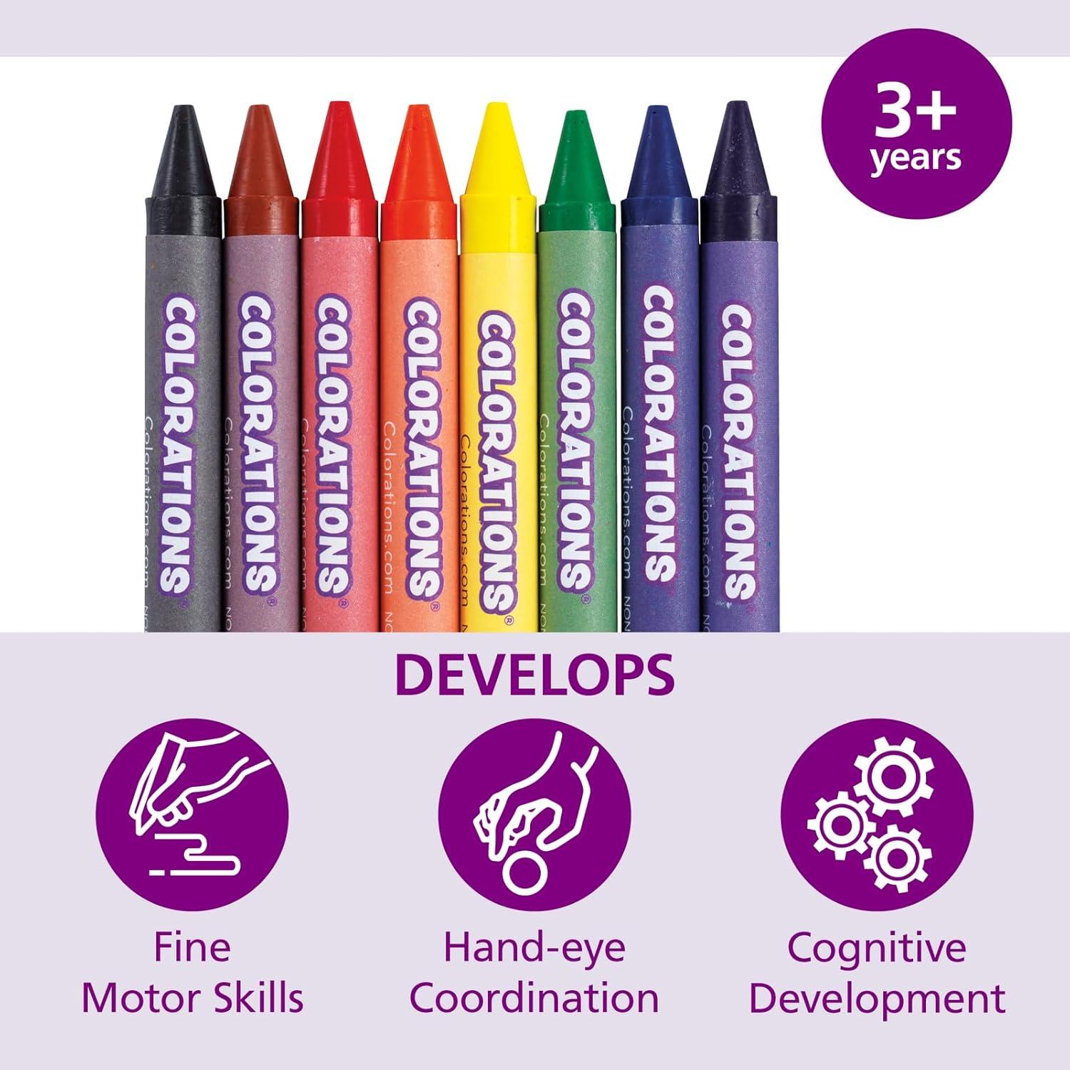 image:imageColorations Large Triangular Crayon Classroom Pack 16 Colors 20 of Each Set of 200 Shape is Easier to Hold amp Grip Glide Easily Kids School Supplies400 Count Pack of 1