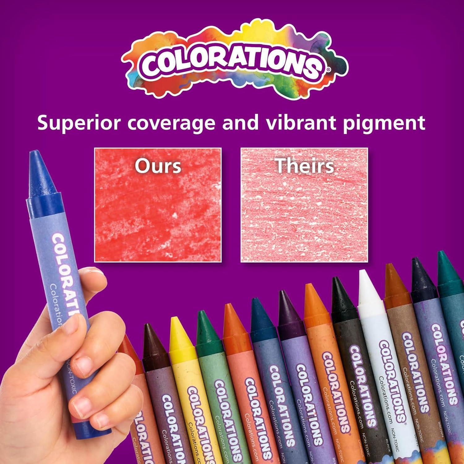 image:imageColorations Large Triangular Crayon Classroom Pack 16 Colors 20 of Each Set of 200 Shape is Easier to Hold amp Grip Glide Easily Kids School Supplies400 Count Pack of 1