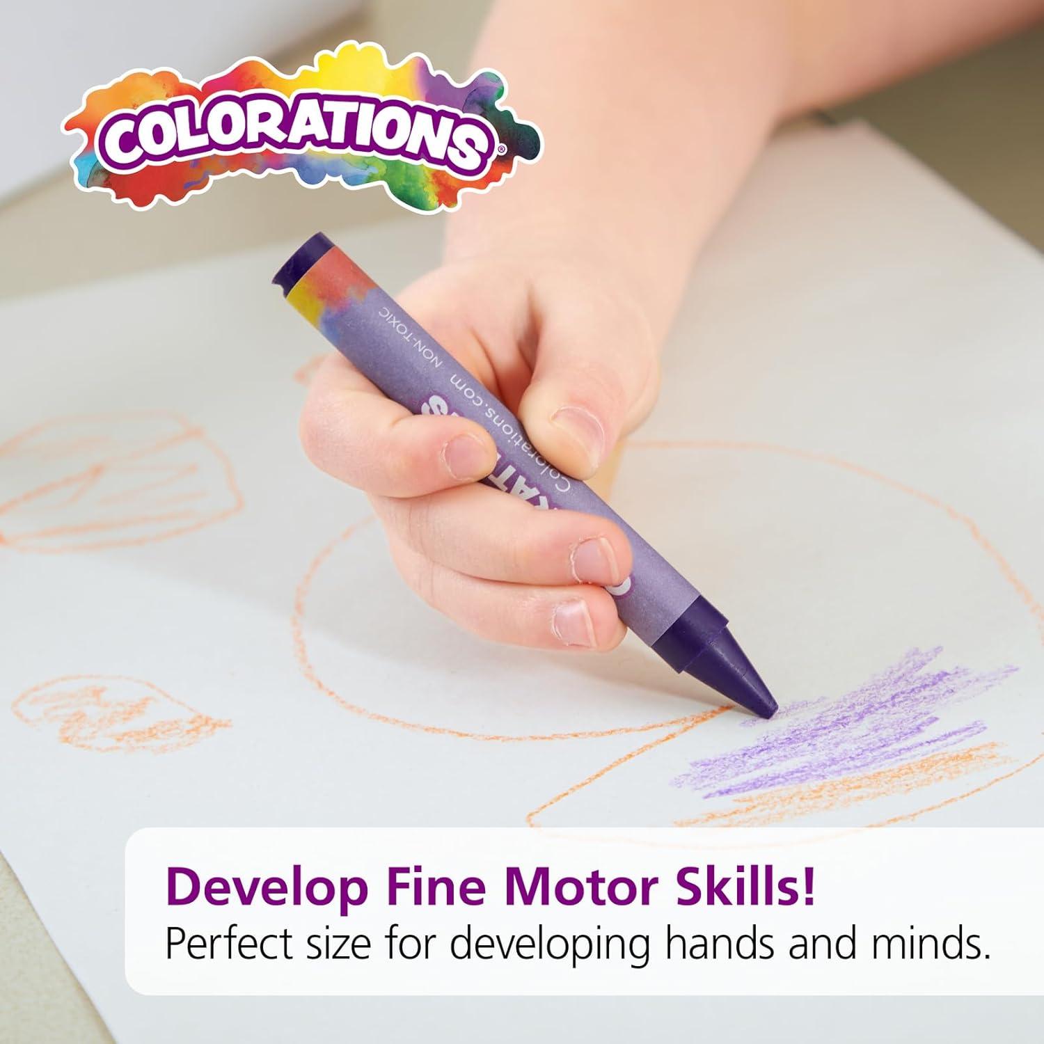 image:imageColorations Large Triangular Crayon Classroom Pack 16 Colors 20 of Each Set of 200 Shape is Easier to Hold amp Grip Glide Easily Kids School Supplies400 Count Pack of 1