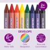 Colorations Large Triangular Crayon Classroom Pack, 16 Colors, 20 of Each, Set of 200, Shape is Easier to Hold & Grip, Glide Easily, Kids School Supplies(200 Count (Pack of 1))