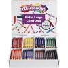 Colorations Large Triangular Crayon Classroom Pack, 16 Colors, 20 of Each, Set of 200, Shape is Easier to Hold & Grip, Glide Easily, Kids School Supplies(200 Count (Pack of 1))