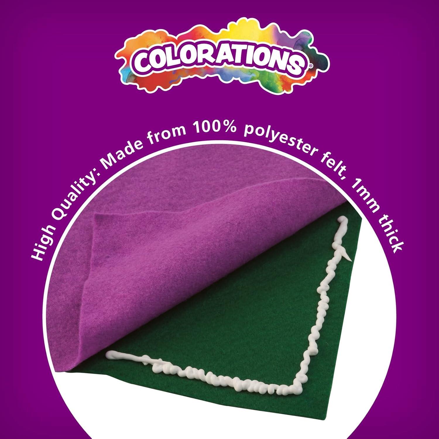 image:imageColorations 100 Polyester Felt Sheets 9 inches x 12 inches 13 colors 1mm Thick 50 Sheet Pack for Sewing and DIY Arts amp Crafts Projects BlueGrayGreenOrangePurpleWhite