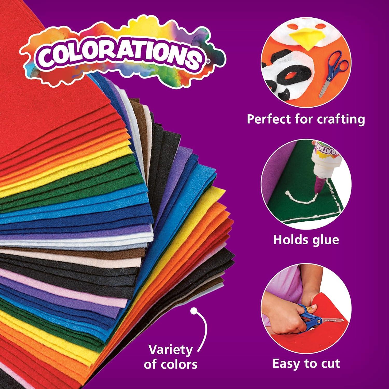 image:imageColorations 100 Polyester Felt Sheets 9 inches x 12 inches 13 colors 1mm Thick 50 Sheet Pack for Sewing and DIY Arts amp Crafts Projects BlueGrayGreenOrangePurpleWhite