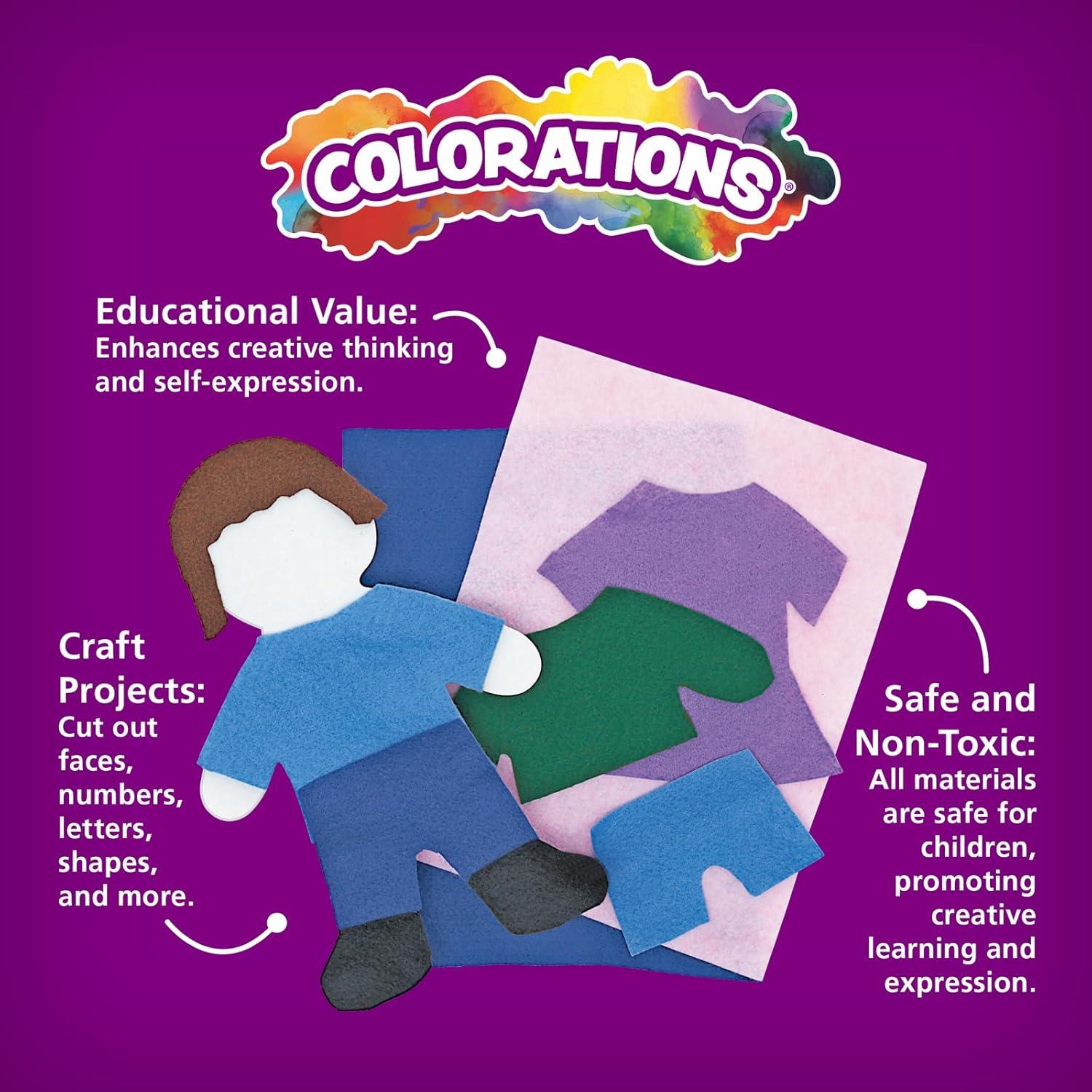 image:imageColorations 100 Polyester Felt Sheets 9 inches x 12 inches 13 colors 1mm Thick 50 Sheet Pack for Sewing and DIY Arts amp Crafts Projects BlueGrayGreenOrangePurpleWhite