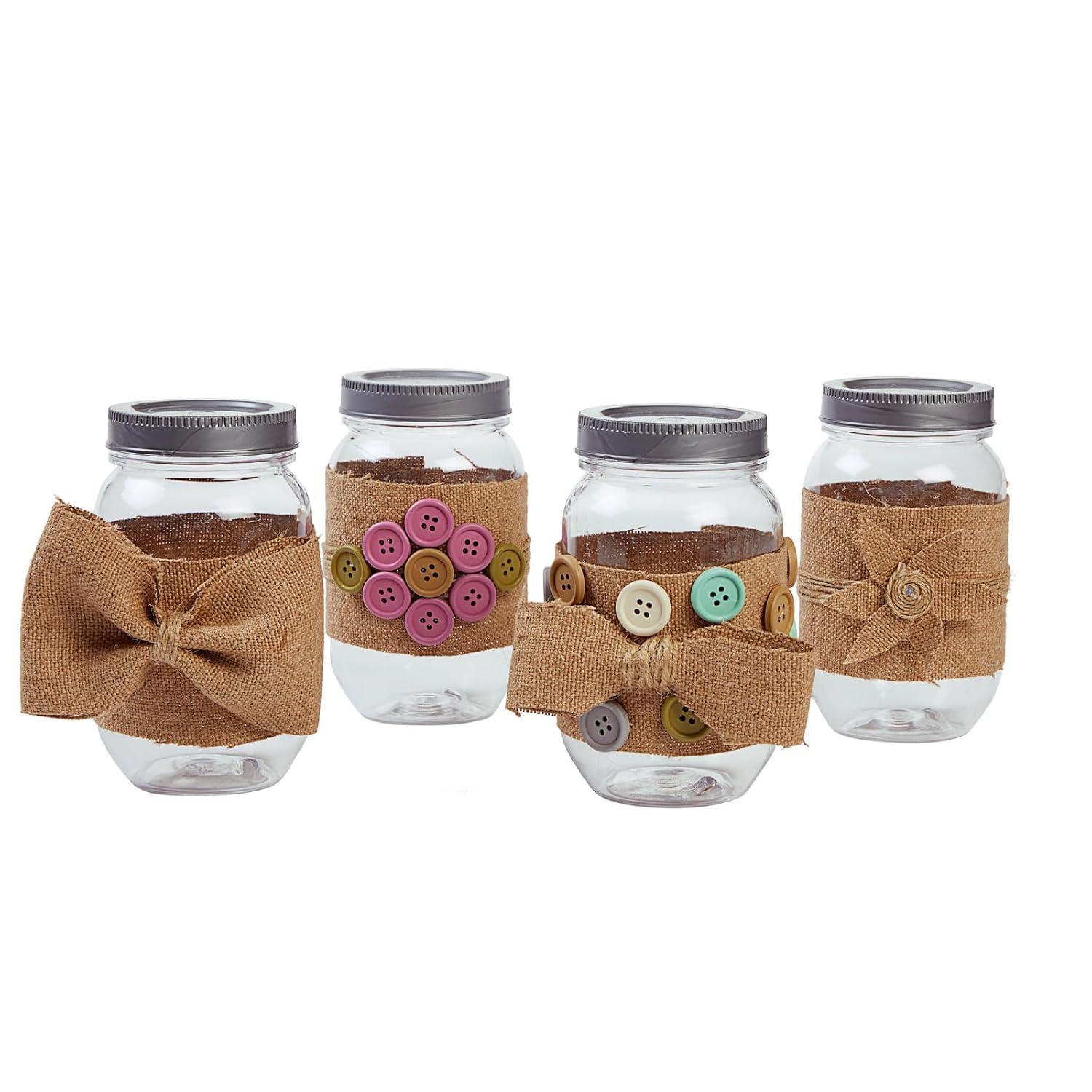 image:imageColorations AllPlastic Mason Jar Set of 6 Item SAFEMJAR