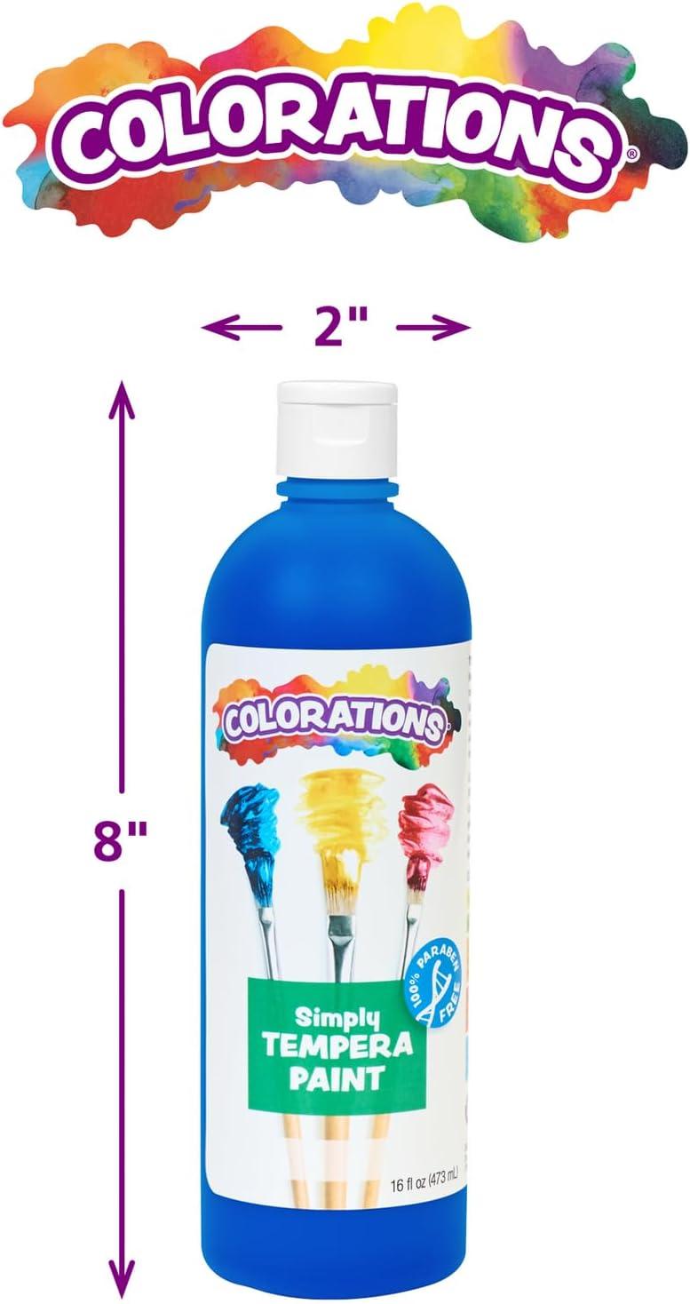 image:imageColorations ParabenFree Tempera Paint for Kids Light Green 16 Ounce Bottle NonToxic and Made in The USAAssorted 6 Primary Colors