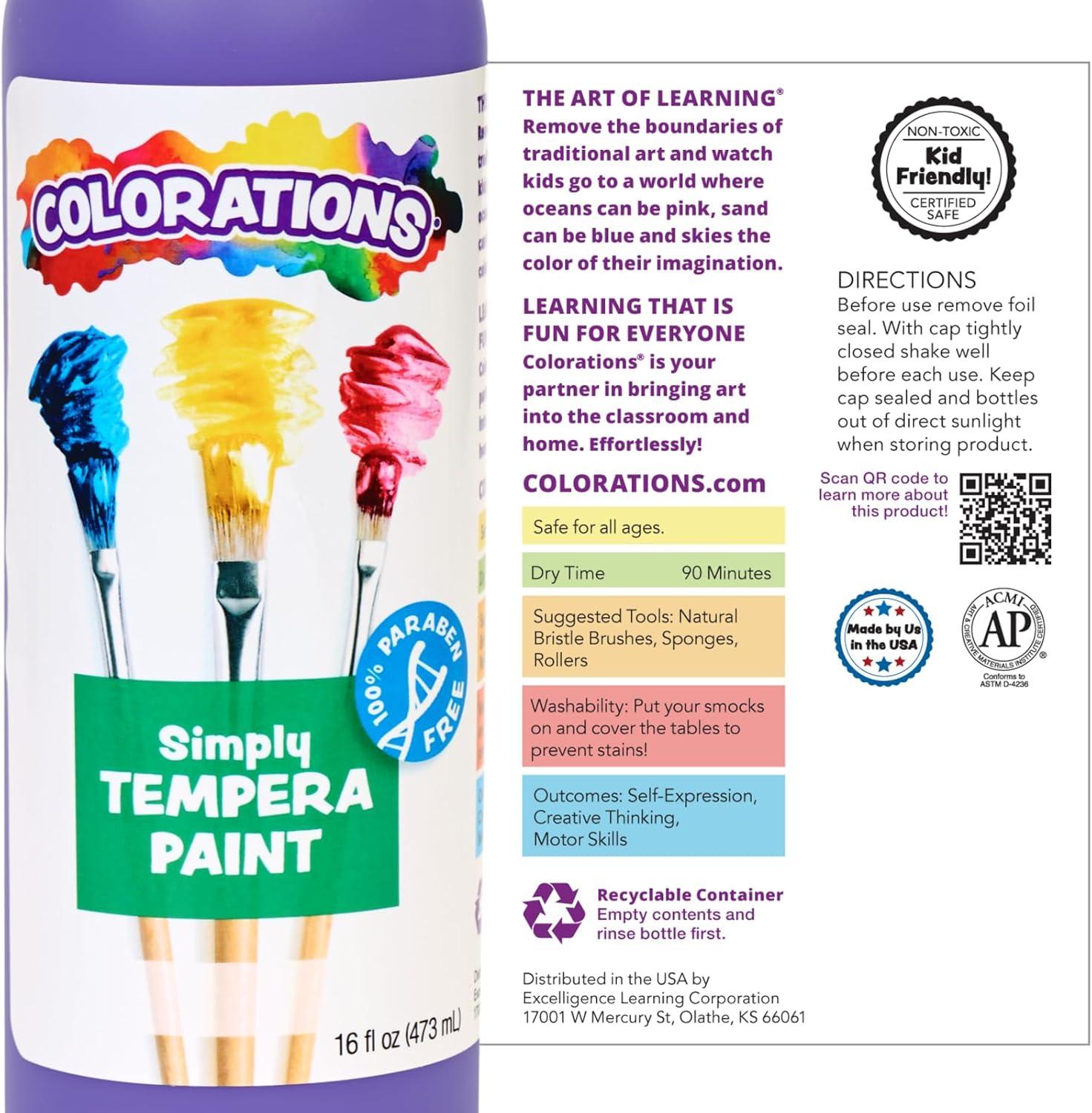 image:imageColorations ParabenFree Tempera Paint for Kids Light Green 16 Ounce Bottle NonToxic and Made in The USATurquoise