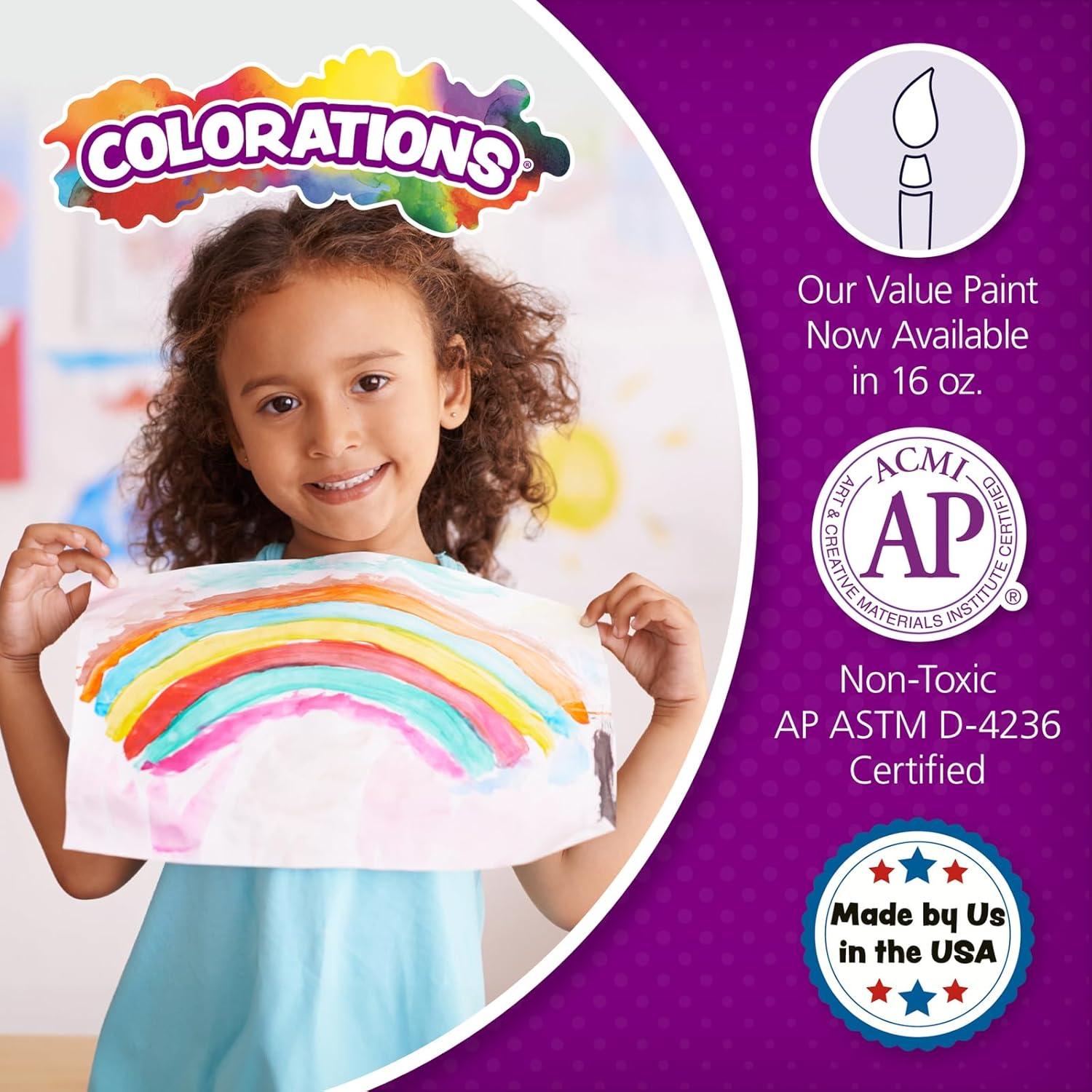 image:imageColorations ParabenFree Tempera Paint for Kids Light Green 16 Ounce Bottle NonToxic and Made in The USAWhite