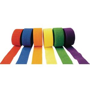 Colorations Crepe Paper Streamers, Bright Colors – Set of 6 (Item # STRMRS)