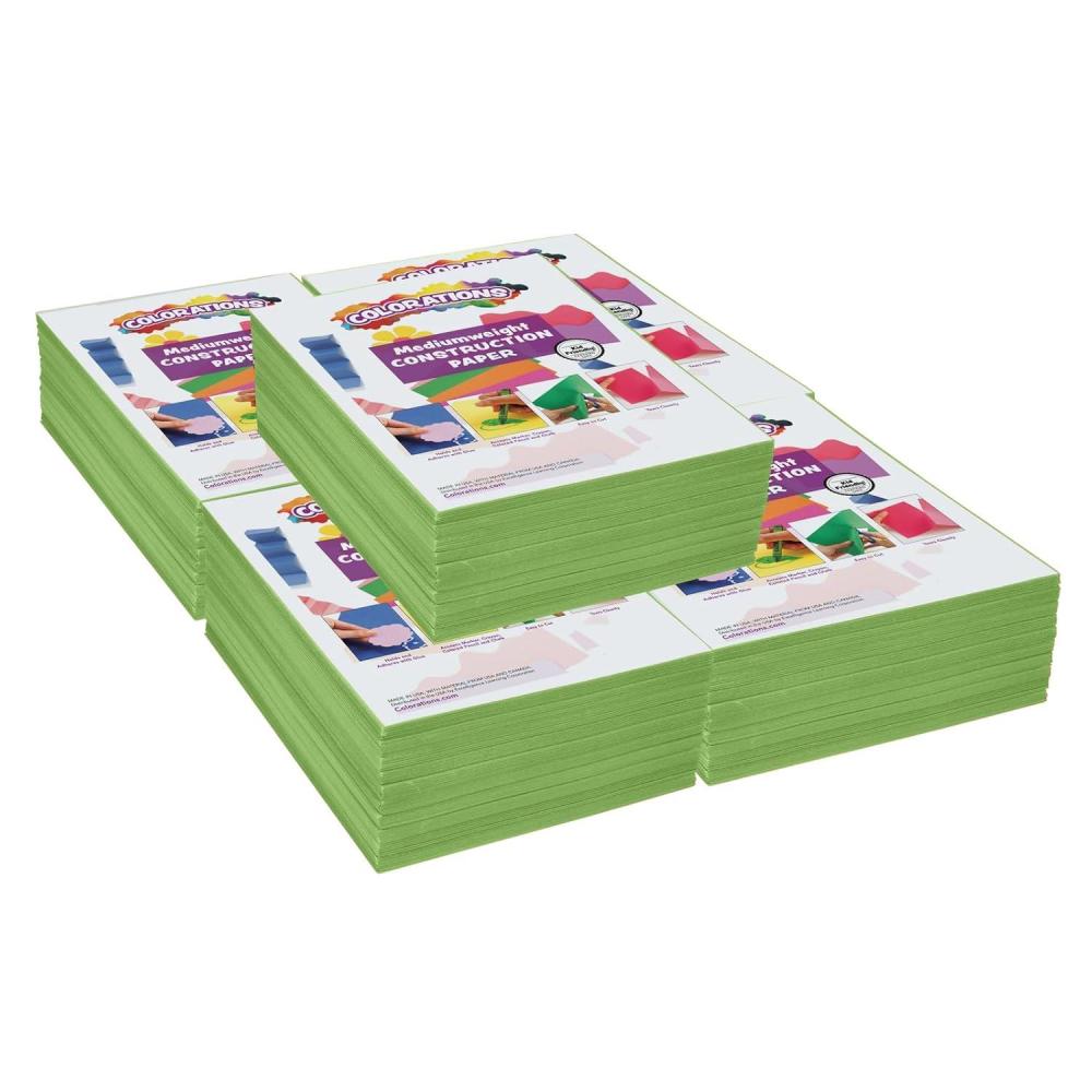 image:imageColorations 9 x 12 Mediumweight Construction Paper Pack 2500 Sheets White 78 GSMGreen