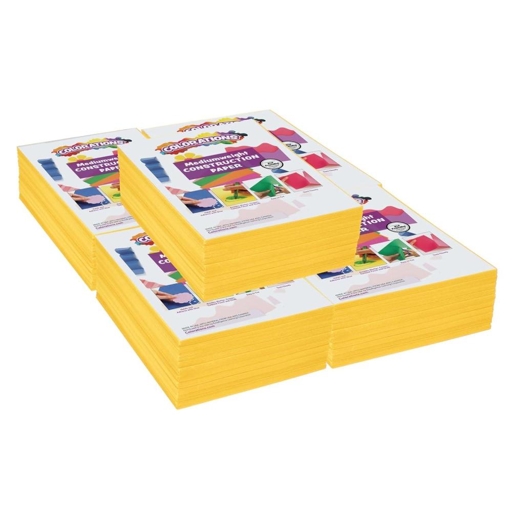 image:imageColorations 9 x 12 Mediumweight Construction Paper Pack 2500 Sheets White 78 GSMYellow