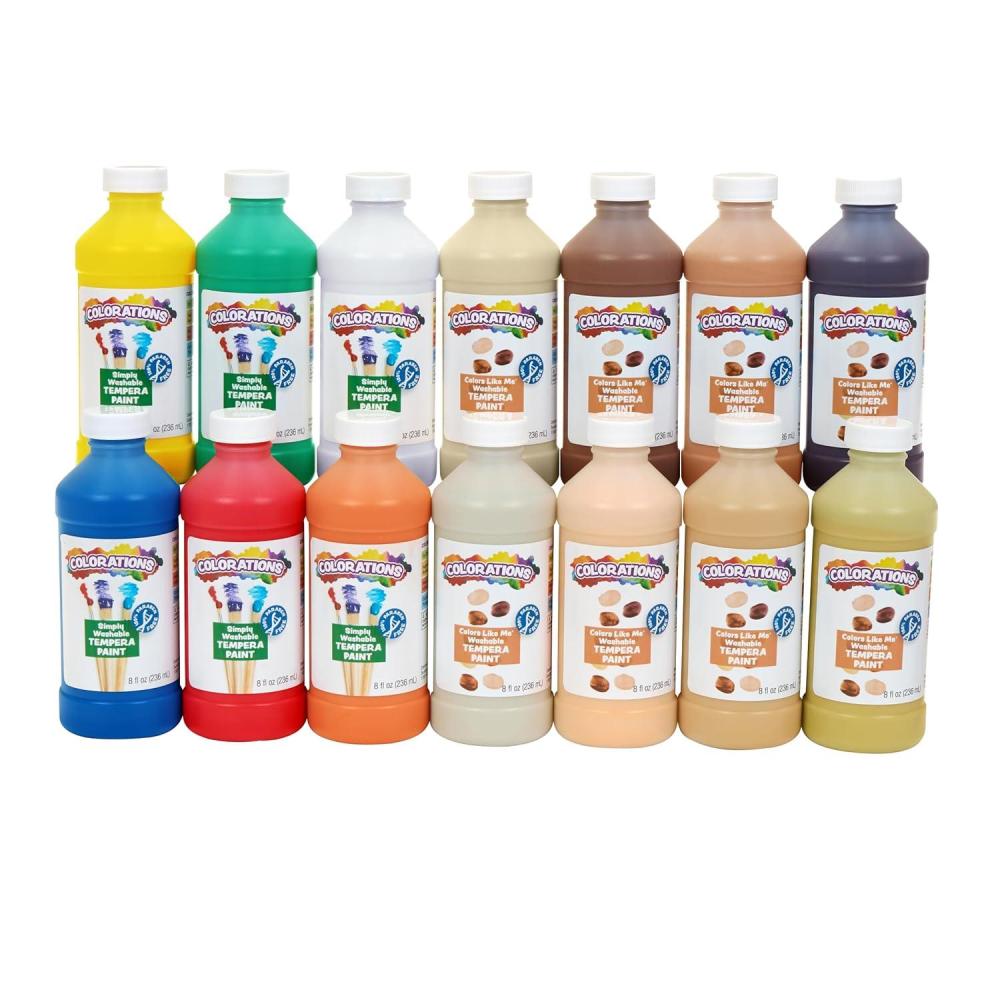image:imageColorations ParabenFree Washable Tempera Paint for Kids 8 Ounce Bottles Set of 14 Colors NonToxic and Made in The USA