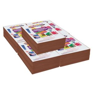 Colorations 9″ x 12″ Mediumweight Construction Paper Pack – 2500 Sheets – White – 78 GSM(Dark Brown)
