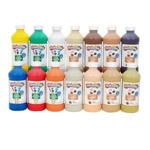 Colorations Paraben-Free Washable Tempera Paint for Kids – 8 Ounce Bottles, Set of 14 Colors, Non-Toxic and Made in The USA