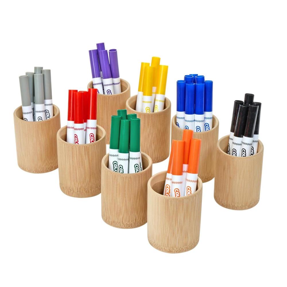 image:imageColorations Natural Bamboo Cups Set of 8