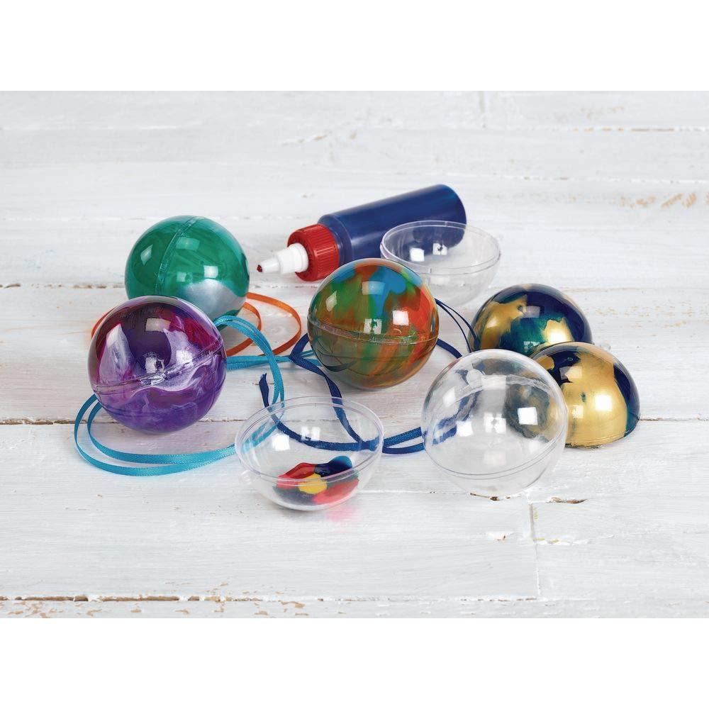 image:imageColorations ORNA Clear Ball Ornaments Pack of 12