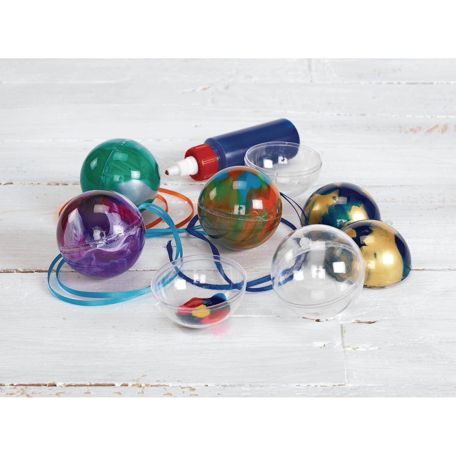 image:imageColorations ORNA Clear Ball Ornaments Pack of 12