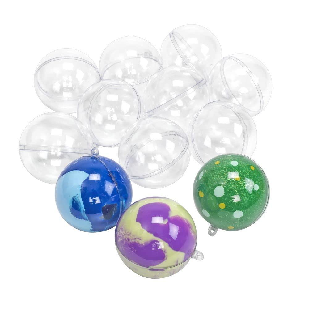 image:imageColorations ORNA Clear Ball Ornaments Pack of 12