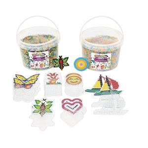 Colorations Fuse Beads, 44,000 Beads,12 Pegboards & Ironing Paper, Fluorescent & Regular, Melty Beads, Iron, Crafts for Kids, Arts & Crafts, Plastic Beads, Fine Motor Activity, Screen-Free