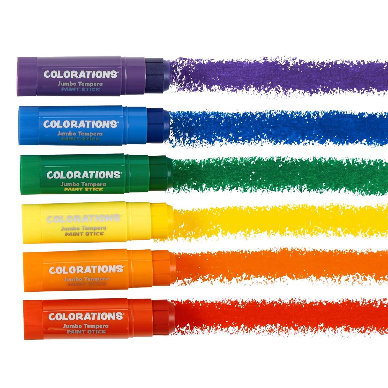 image:imageColorations Senior Arts and Crafts Bundle Jumbo Tempera Paint Sticks and Art Paper Set Occupational Therapy Activities for Seniors Fine Motor Rehabilitation Easy Grip Painting Supplies