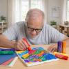 Colorations Senior Arts and Crafts Bundle – Jumbo Tempera Paint Sticks and Art Paper Set – Occupational Therapy Activities for Seniors, Fine Motor Rehabilitation, Easy Grip Painting Supplies