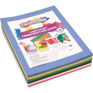 Colorations 9″ x 12″ Lightweight Construction Paper – Assorted Colors, 300 Sheets
